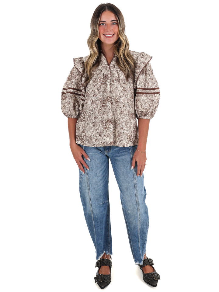 Autumn Woods Print Top