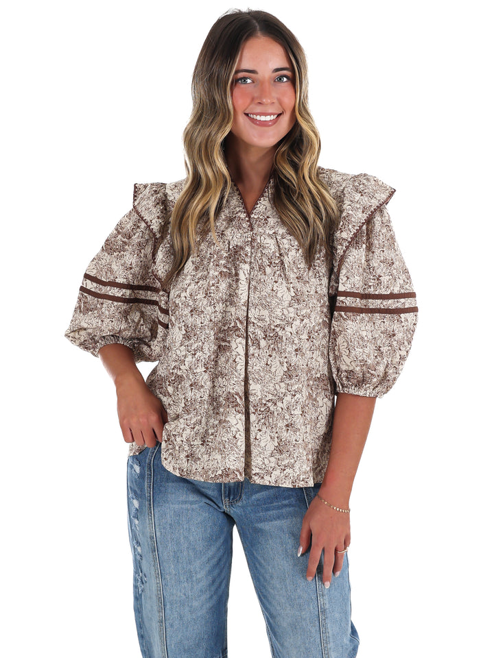 Autumn Woods Print Top