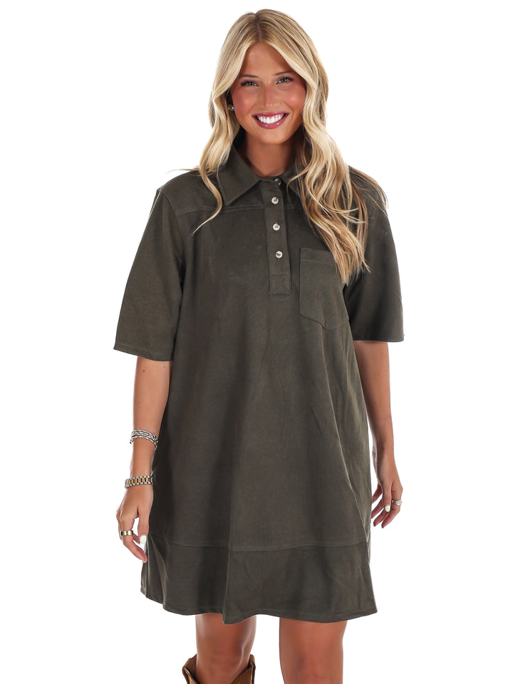 Rustic Rebel Suede Mini Dress