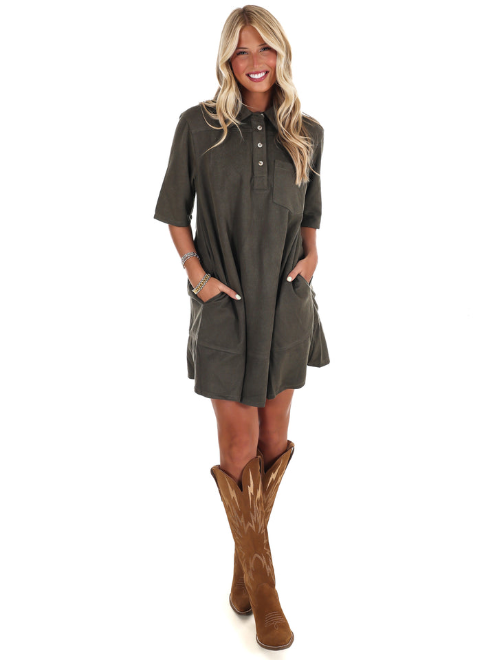 Rustic Rebel Suede Mini Dress
