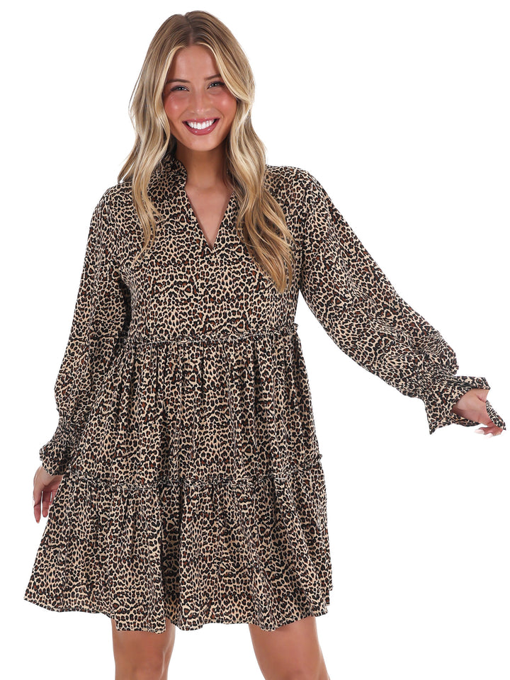 Out of the Woods Leopard Mini Dress