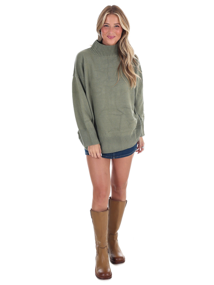 Maple Lane Mock Neck Sweater