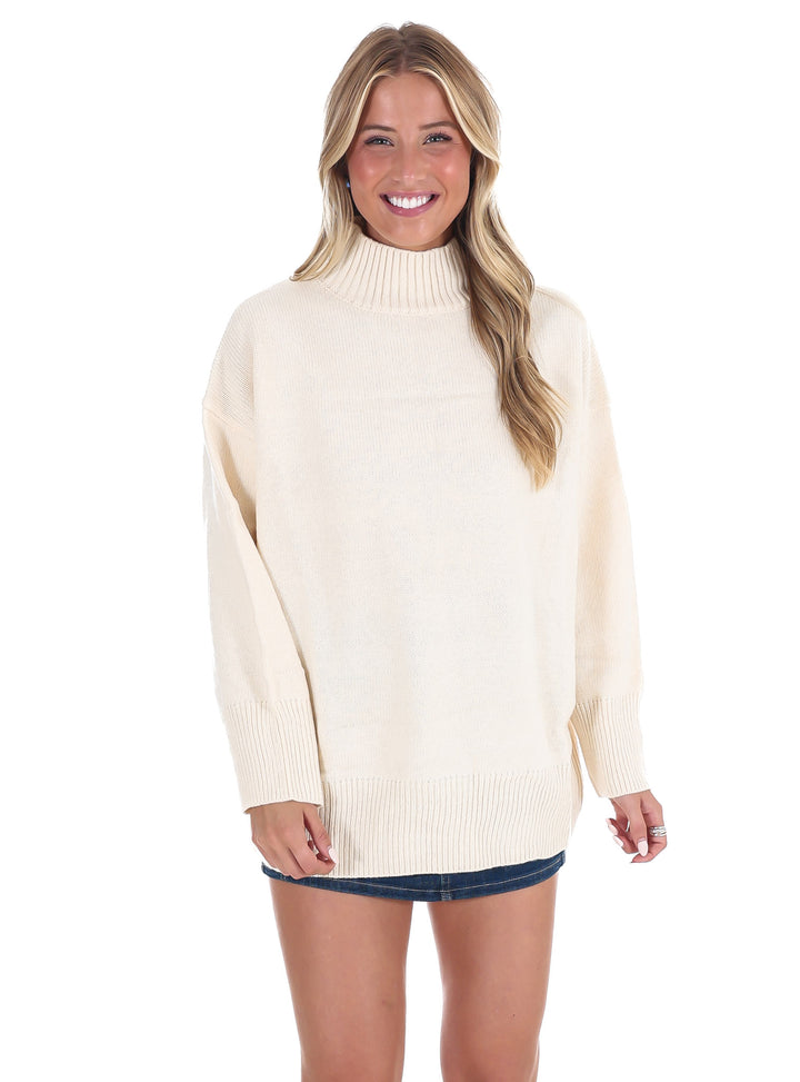 Maple Lane Mock Neck Sweater