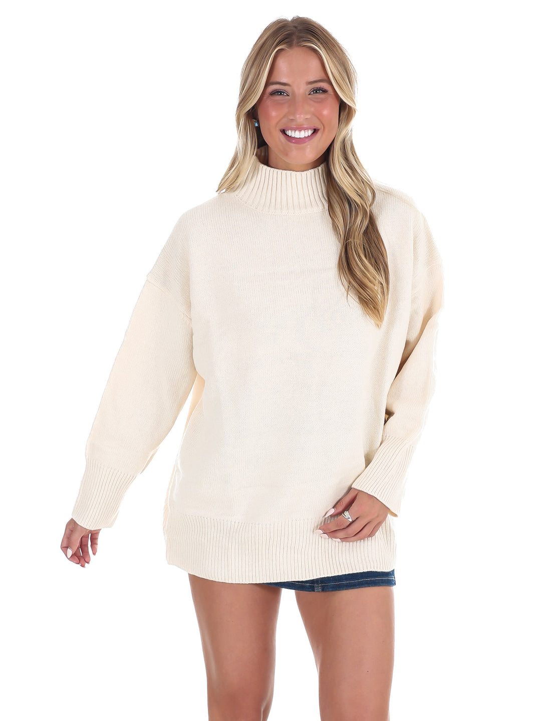 Maple Lane Mock Neck Sweater