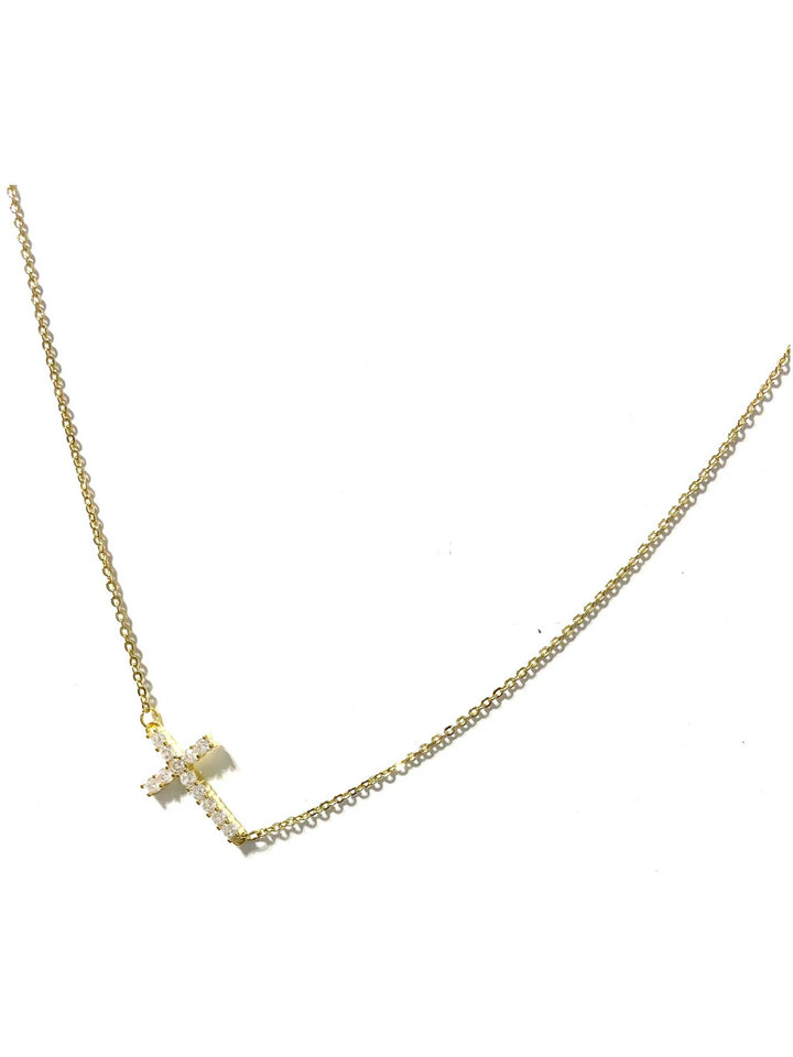 The Gift Sideways Cross Necklace