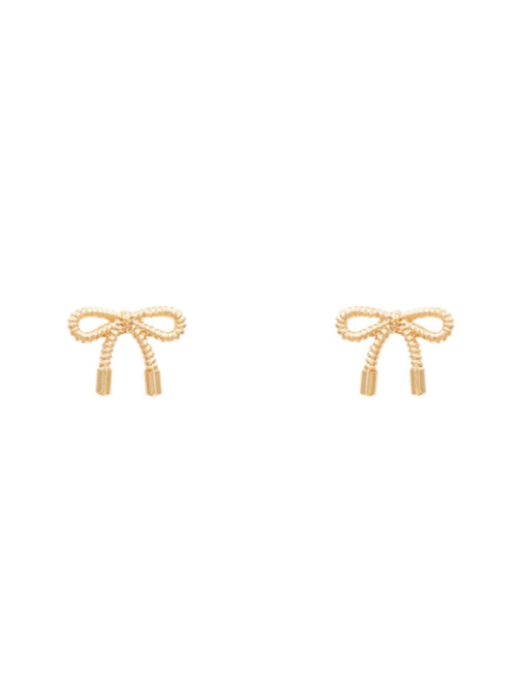 Ribbon Casting Stud Earrings