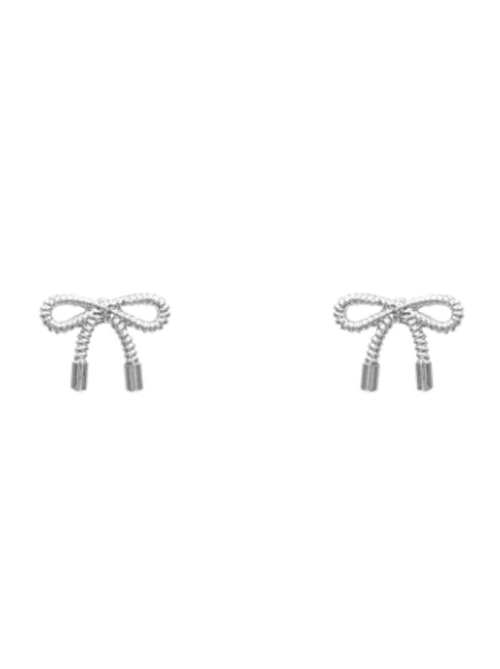 Ribbon Casting Stud Earrings