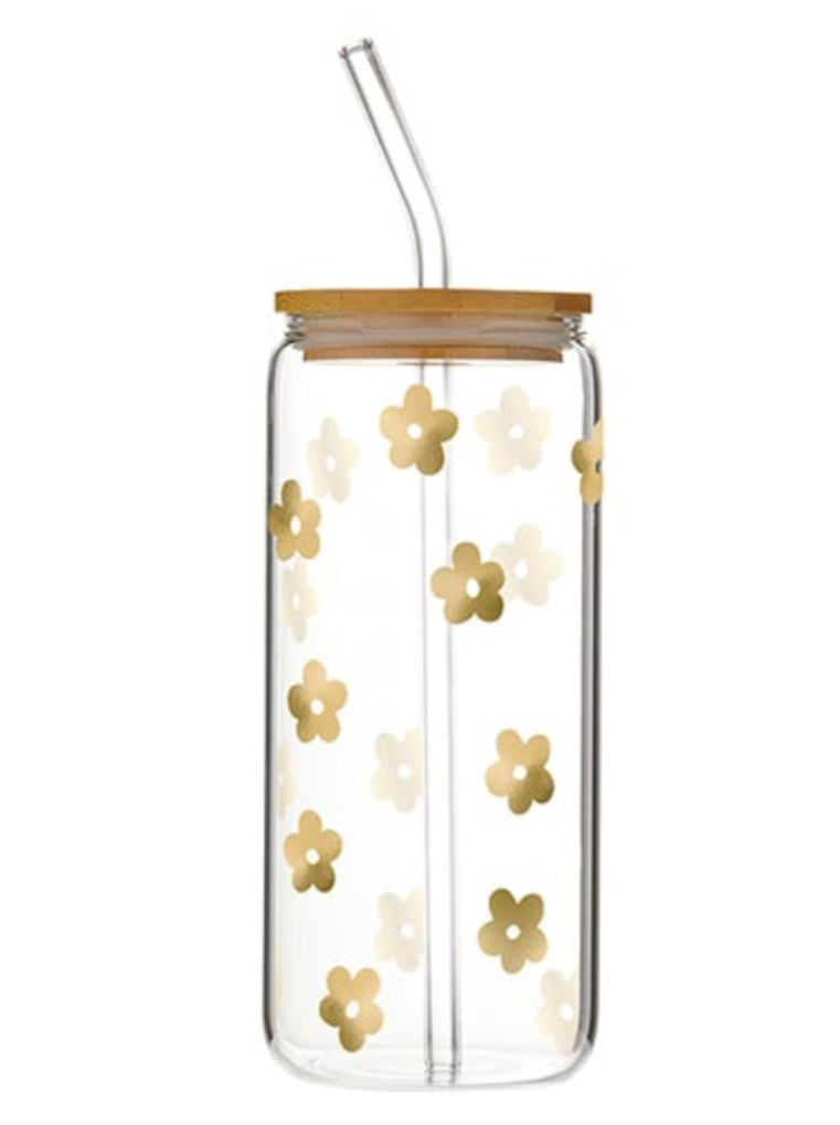 Gold Flowers Cold Brew Tumbler