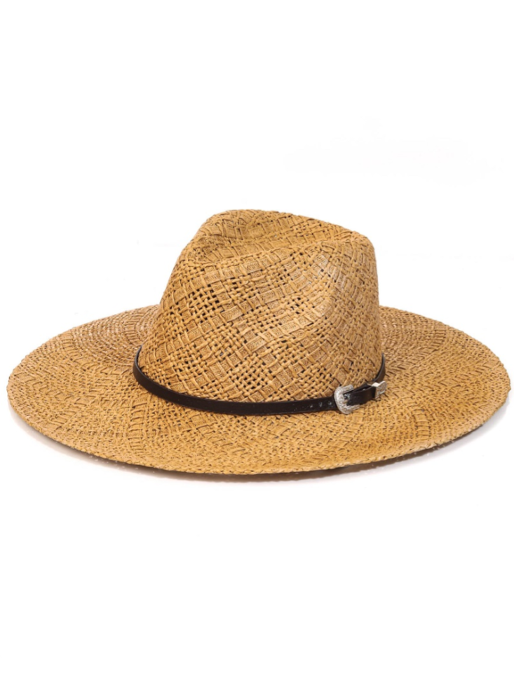 Buckle Band Woven Sun Hat