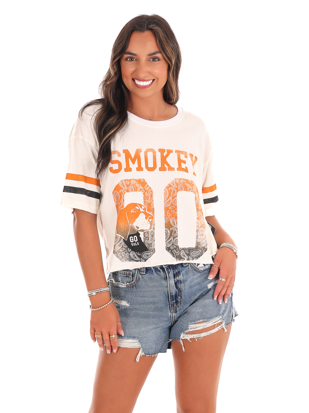 Smokey Distressed Crop Top