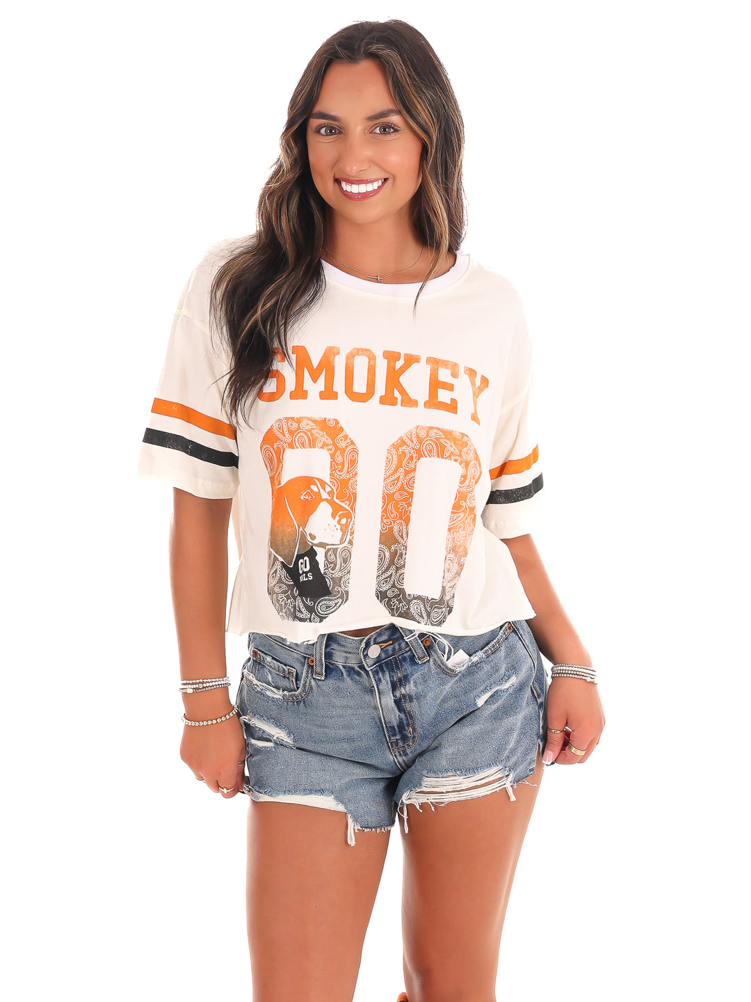 Smokey Distressed Crop Top