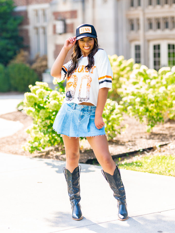 Smokey Distressed Crop Top