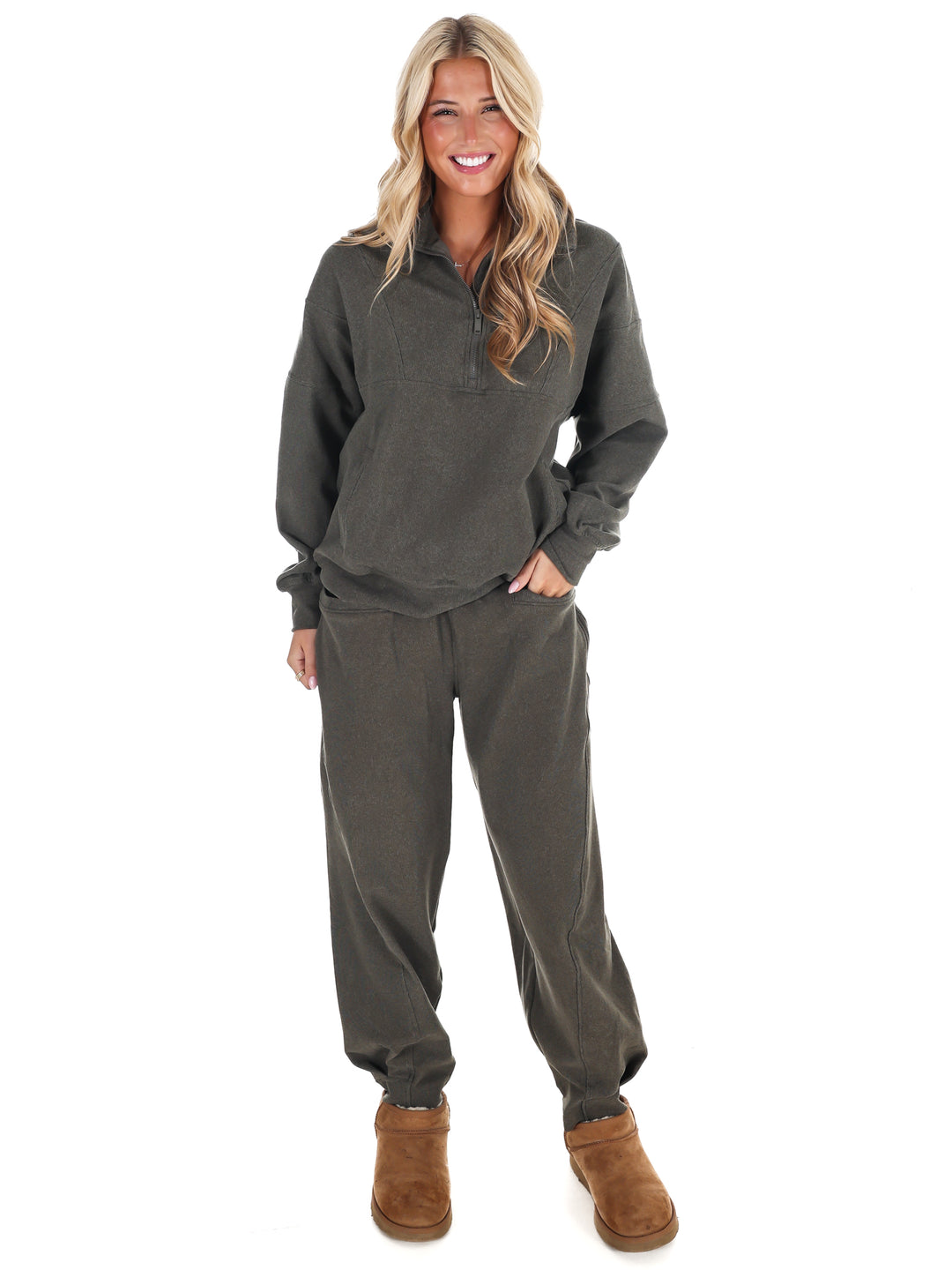 Ribbed Brushed Barrel Two Piece Set Doorbuster