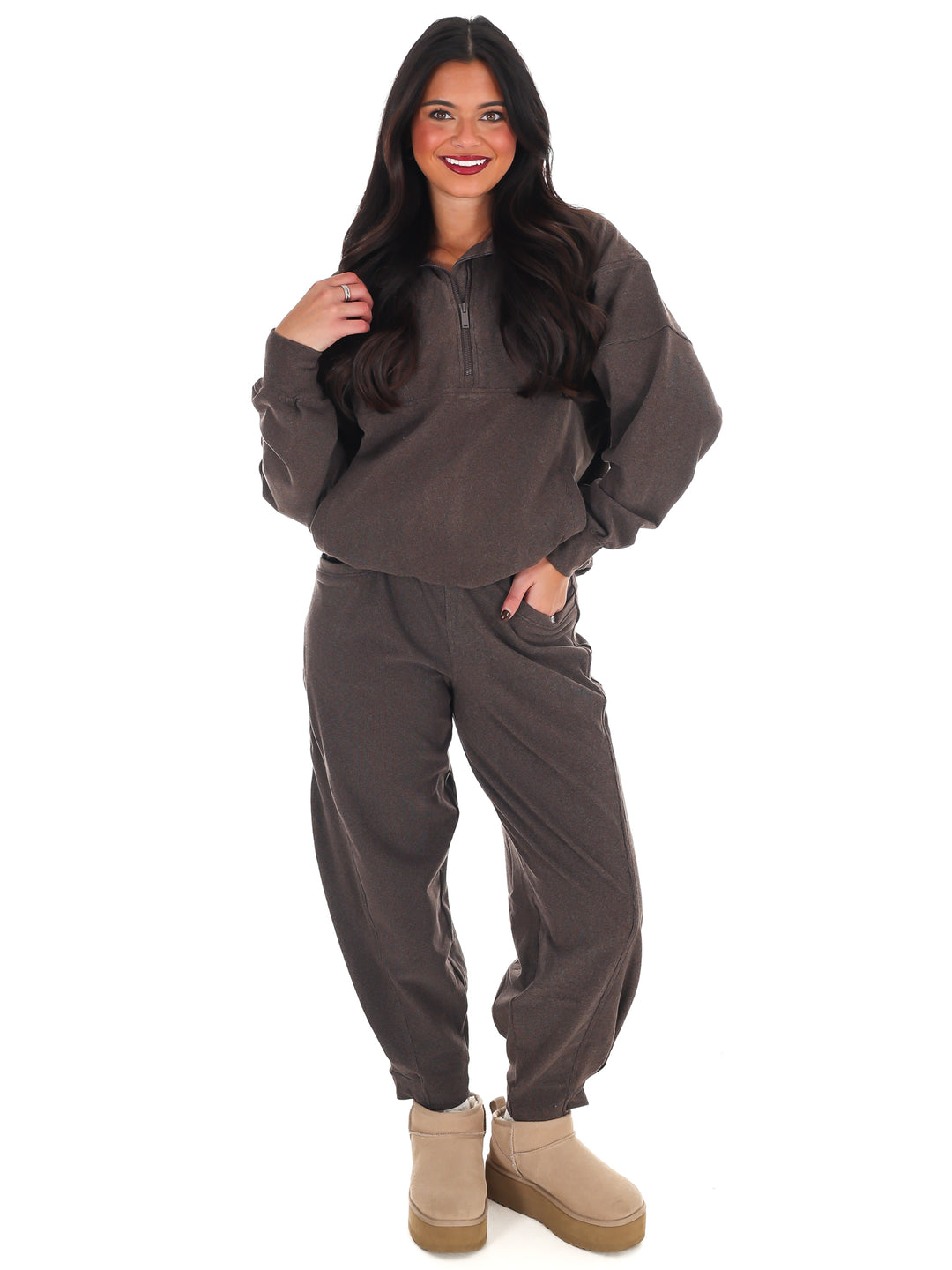 Ribbed Brushed Barrel Two Piece Set Doorbuster