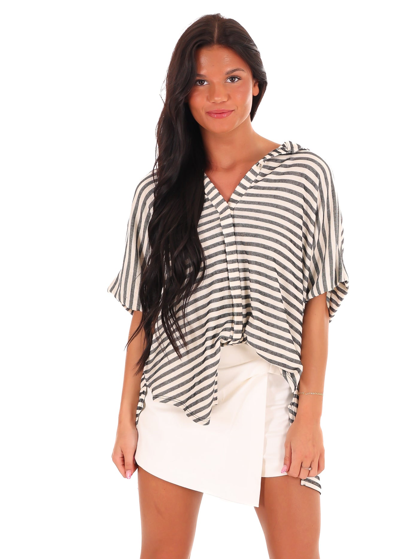 Eyes Wide Open Stripe Oversized Top