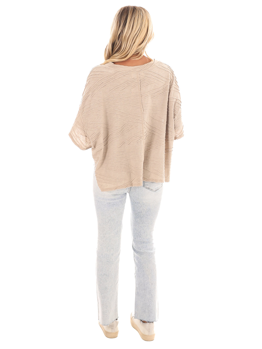 Daily Efforts V-Neck Textured Top