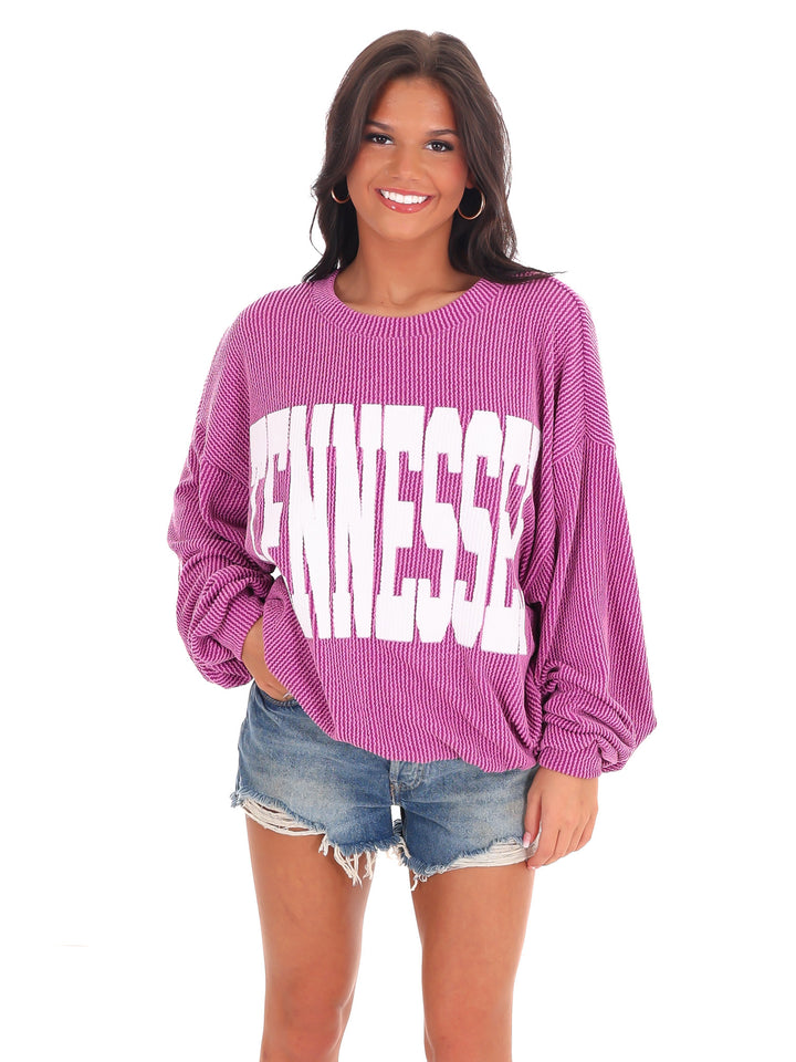 Tennessee Ribbed Oversized Pullover