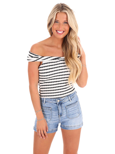 Something Great Stripe Crop Top