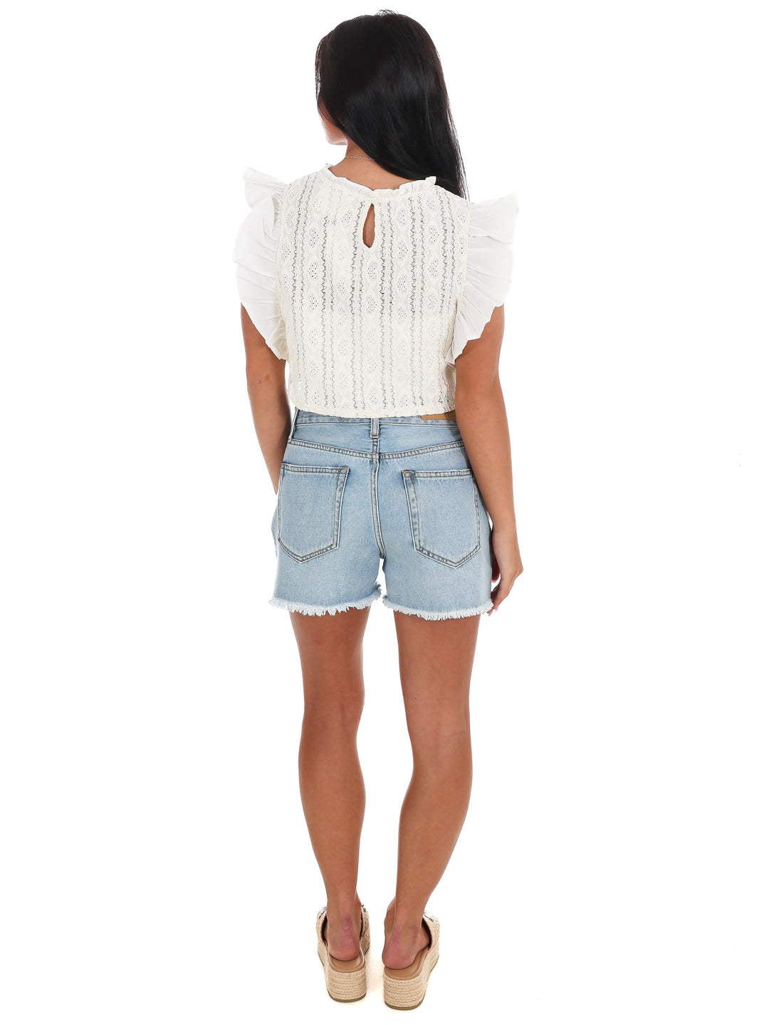 Soft Focus Lace Crop Top