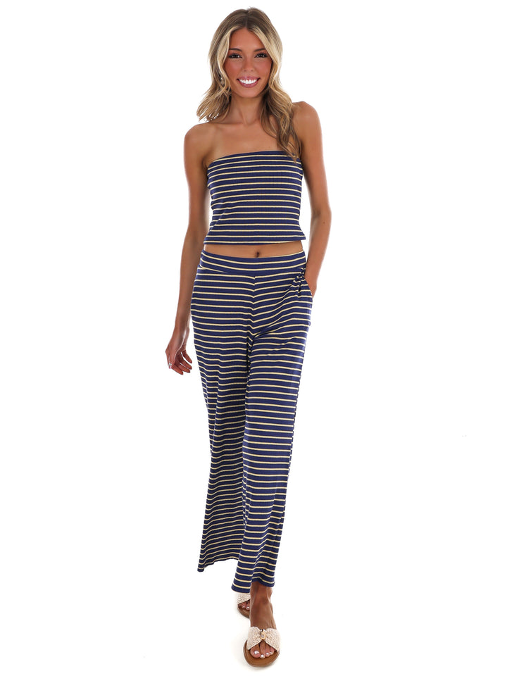 Blue Horizon Stripe Two Piece Set