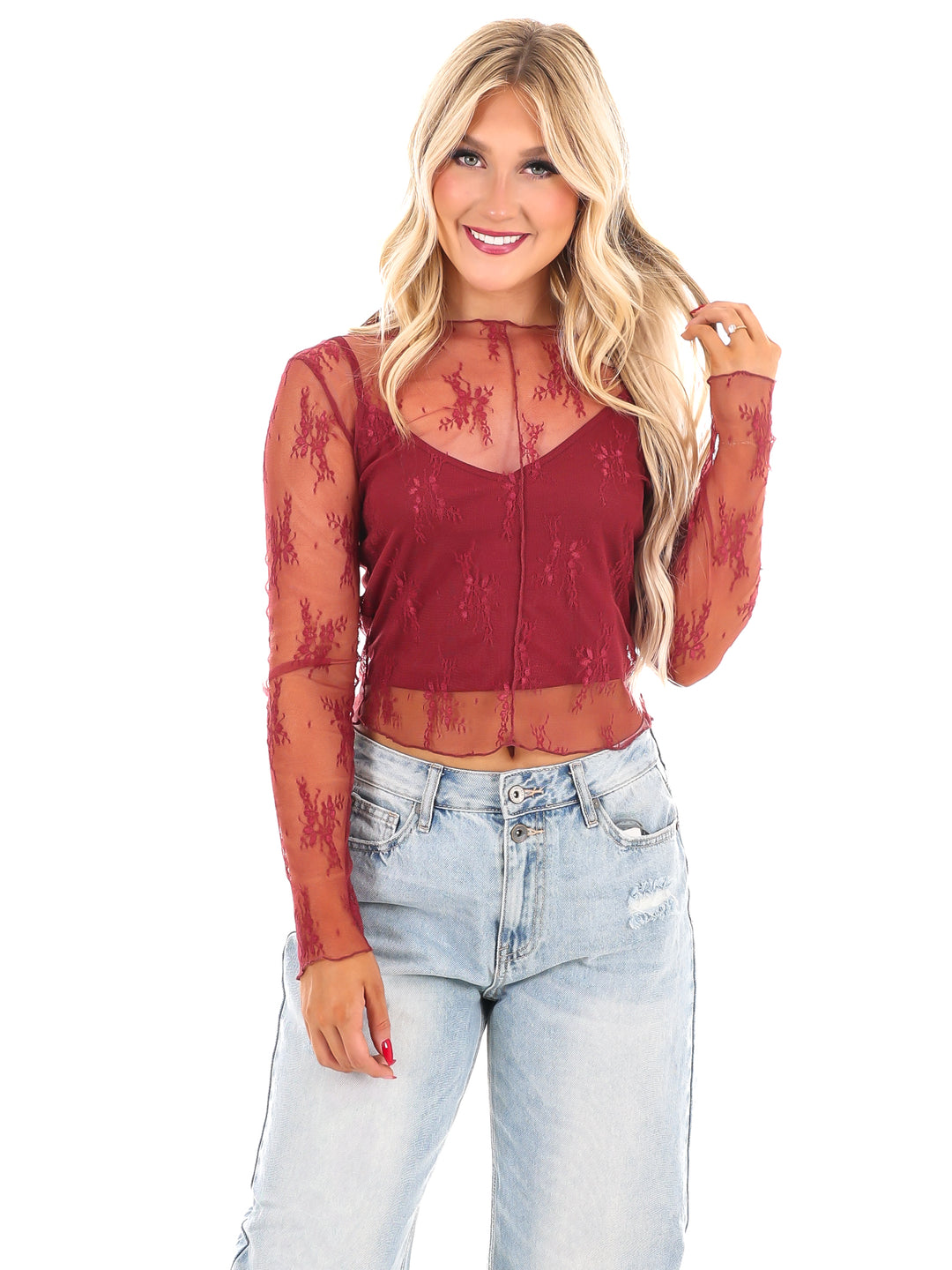 Keeping Tabs Lace Top