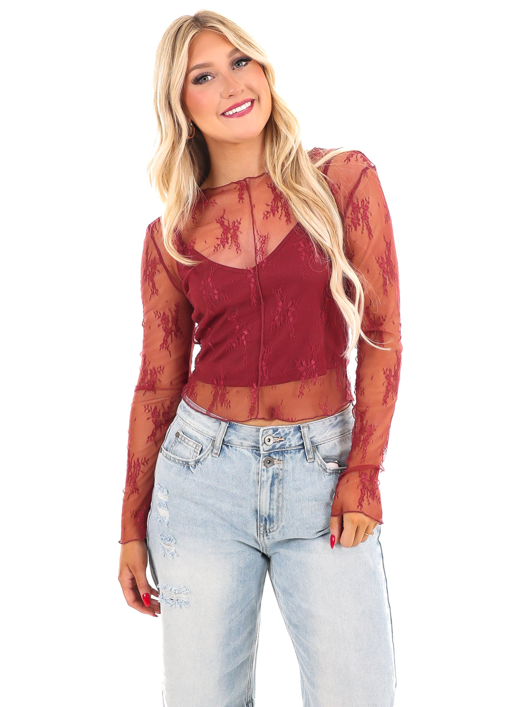 Keeping Tabs Lace Top