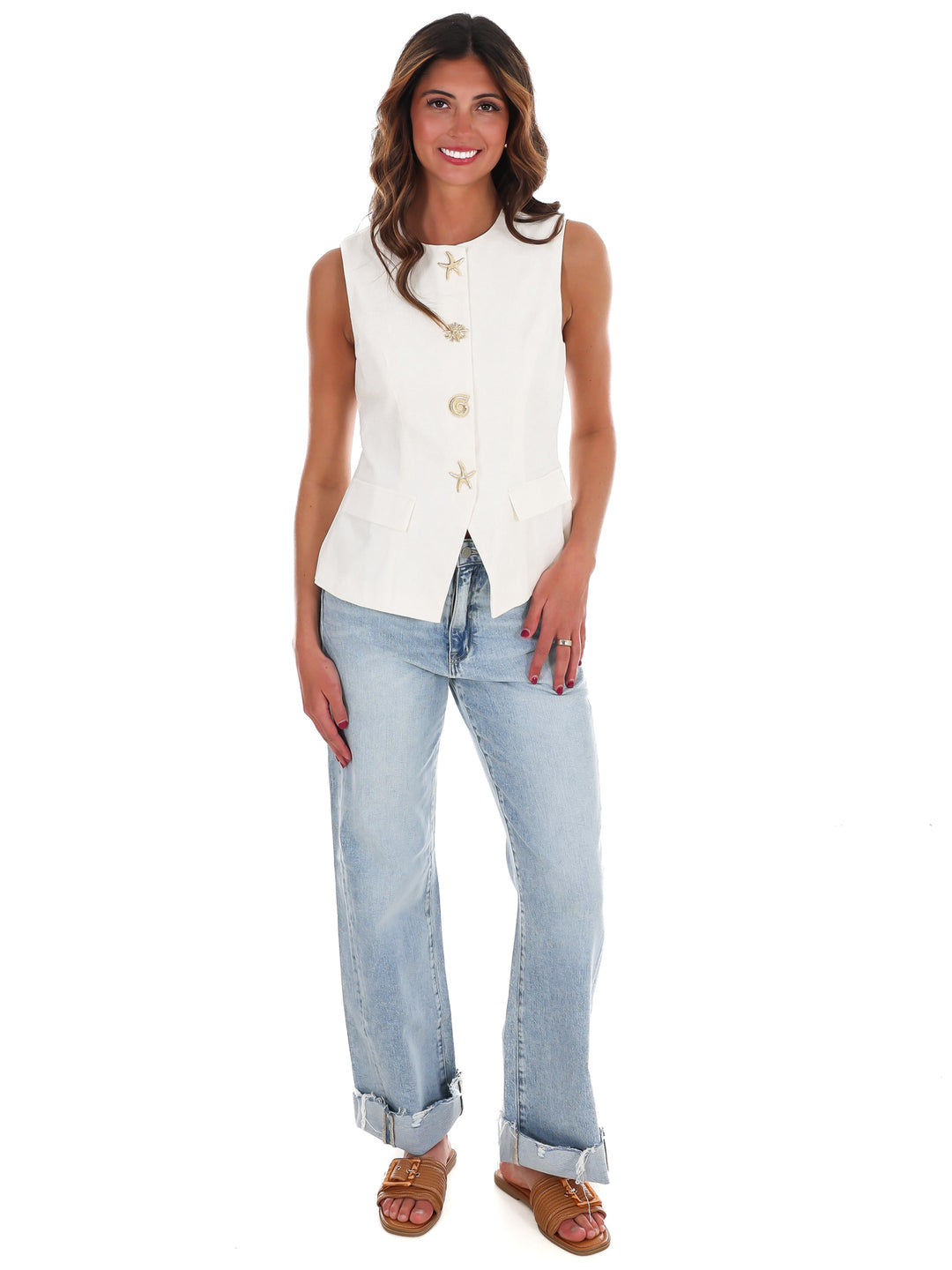 Sandbar Button Up Top