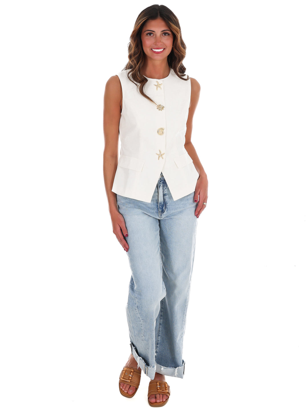 Sandbar Button Up Top