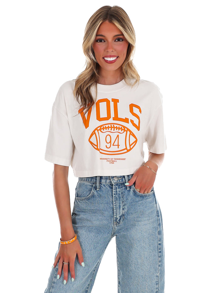 Tennessee Vols Campus Classic Cropped Tee