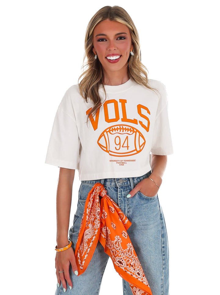 Tennessee Vols Campus Classic Cropped Tee