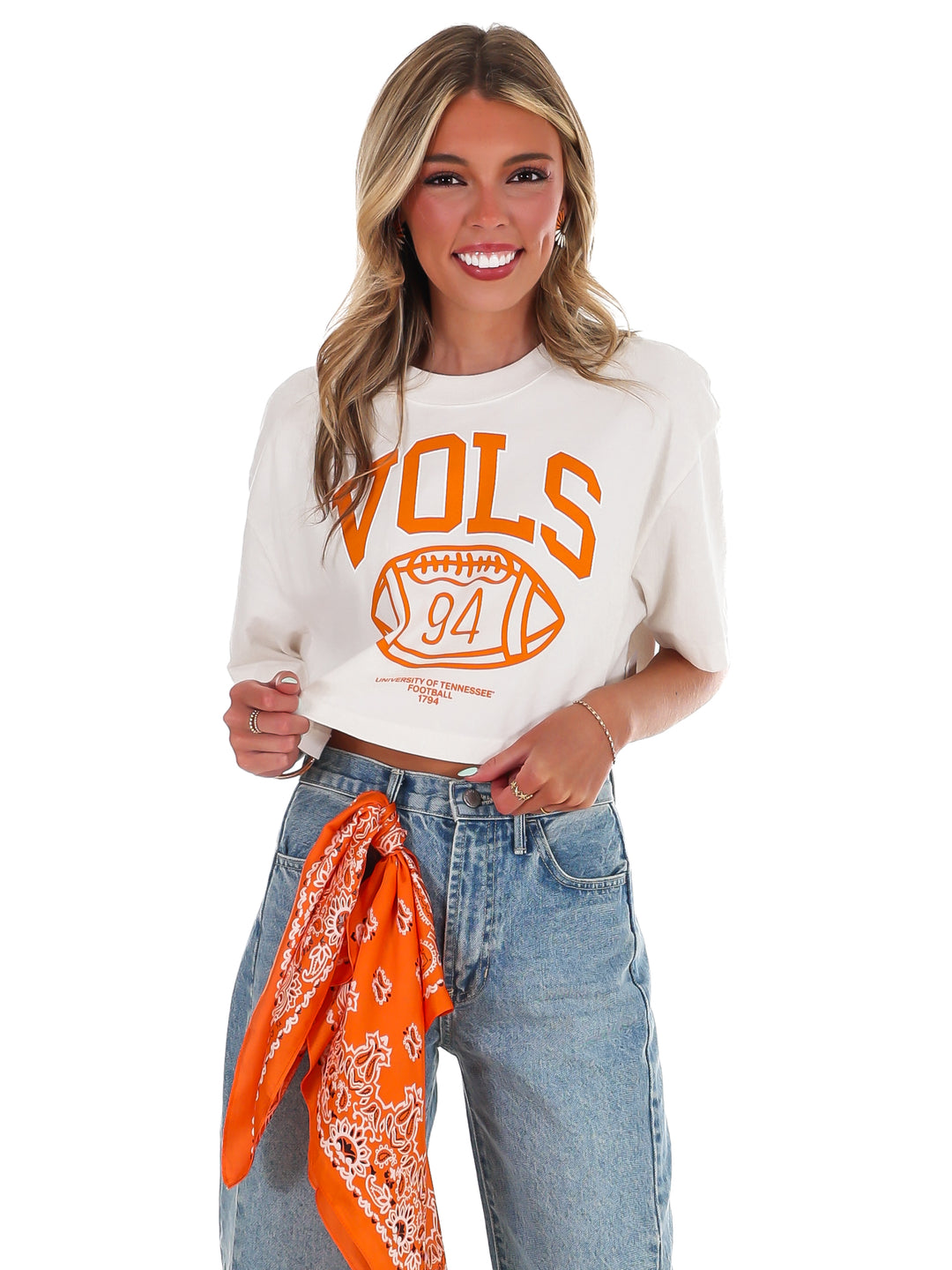Tennessee Vols Campus Classic Cropped Tee