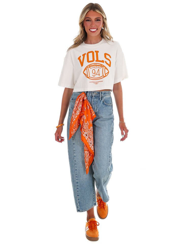 Tennessee Vols Campus Classic Cropped Tee