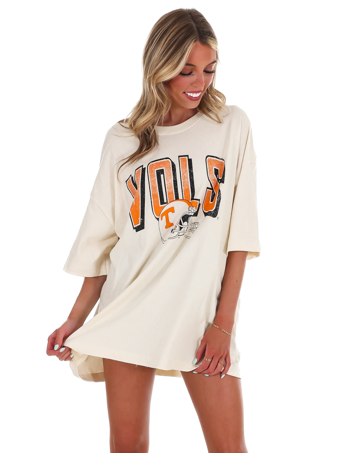 Vols Helmet Fade Thrifted Oversized Tee