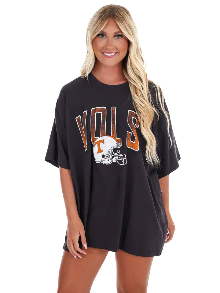 Vols Helmet Fade Thrifted Oversized Tee