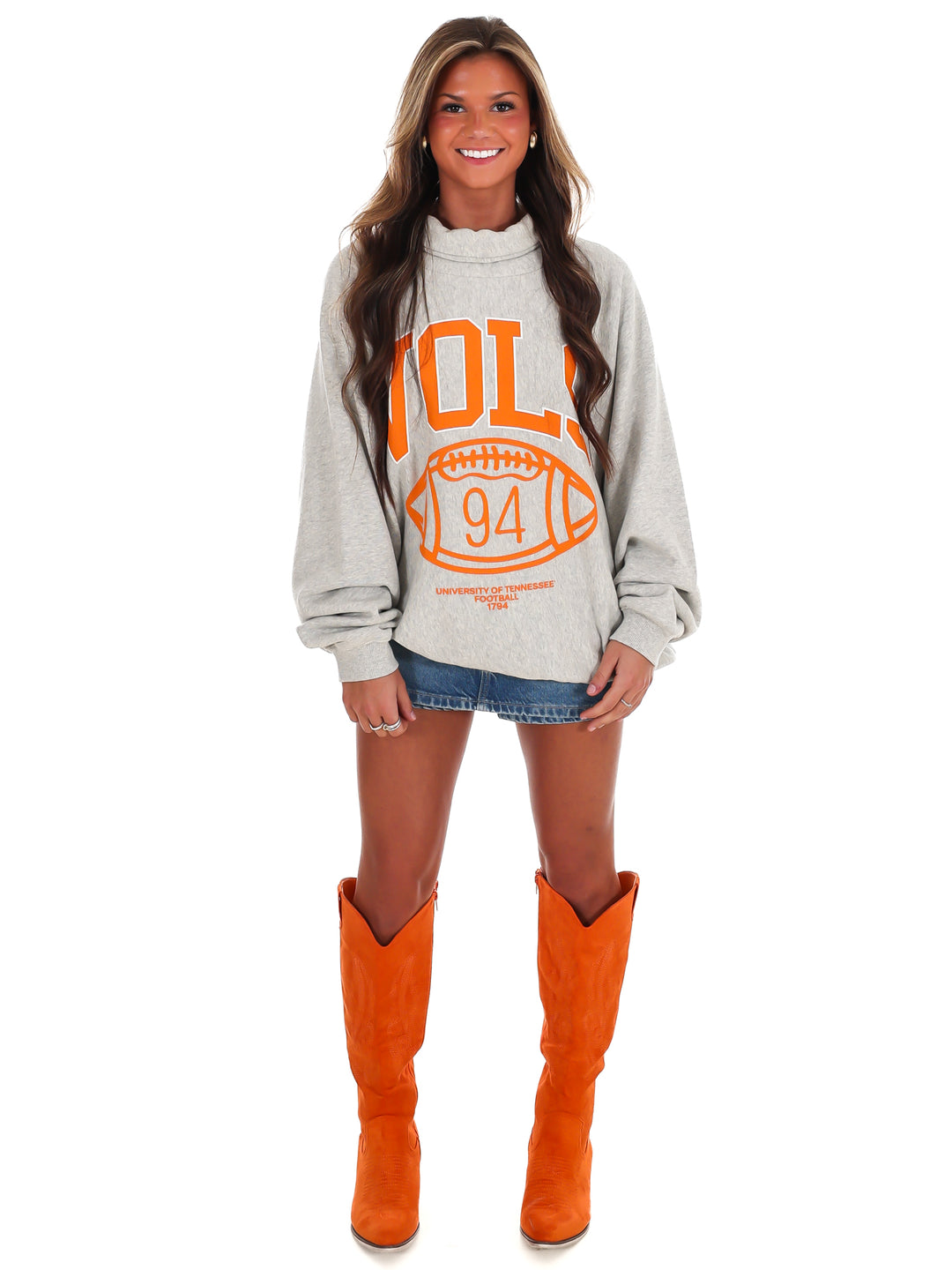 Tennessee Vols Campus Classic Roll Neck Sweatshirt