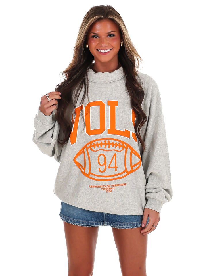 Tennessee Vols Campus Classic Roll Neck Sweatshirt