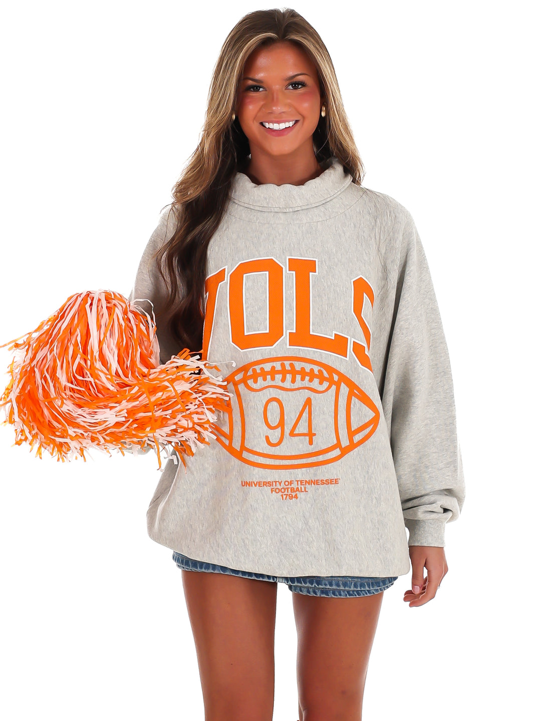 Tennessee Vols Campus Classic Roll Neck Sweatshirt