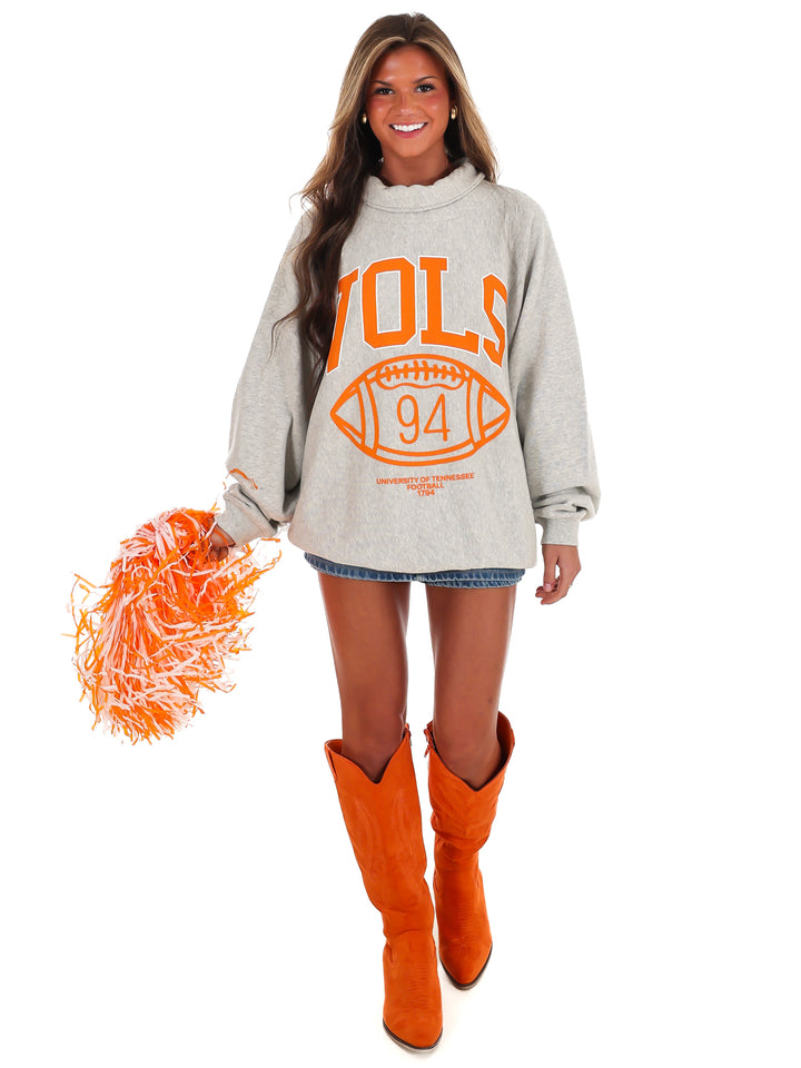 Tennessee Vols Campus Classic Roll Neck Sweatshirt