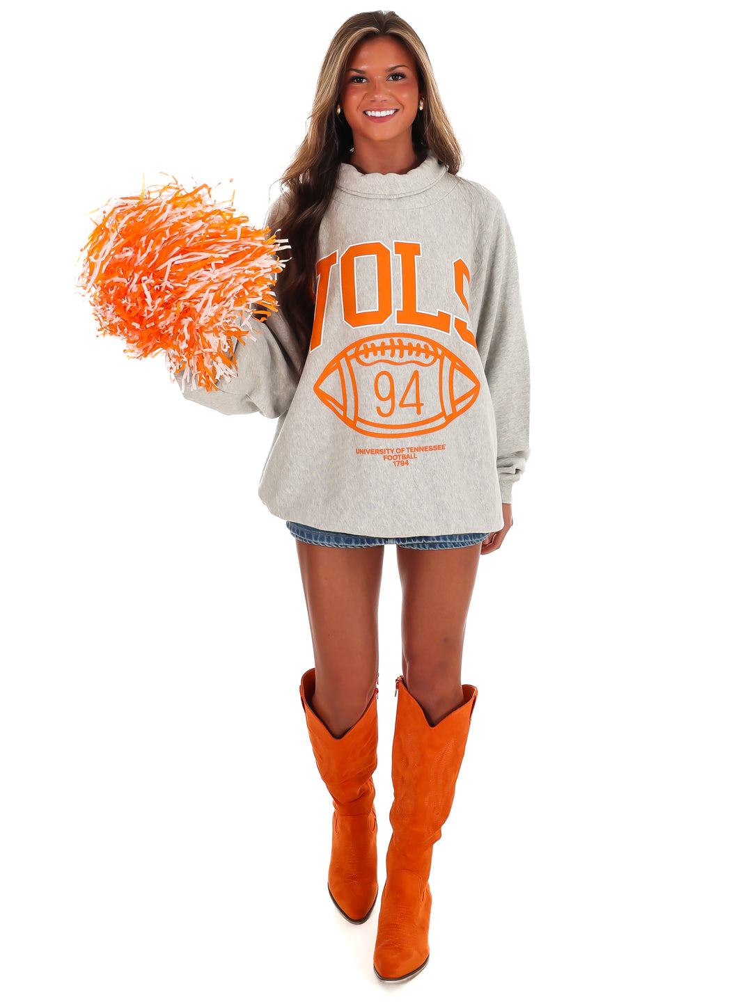 Tennessee Vols Campus Classic Roll Neck Sweatshirt