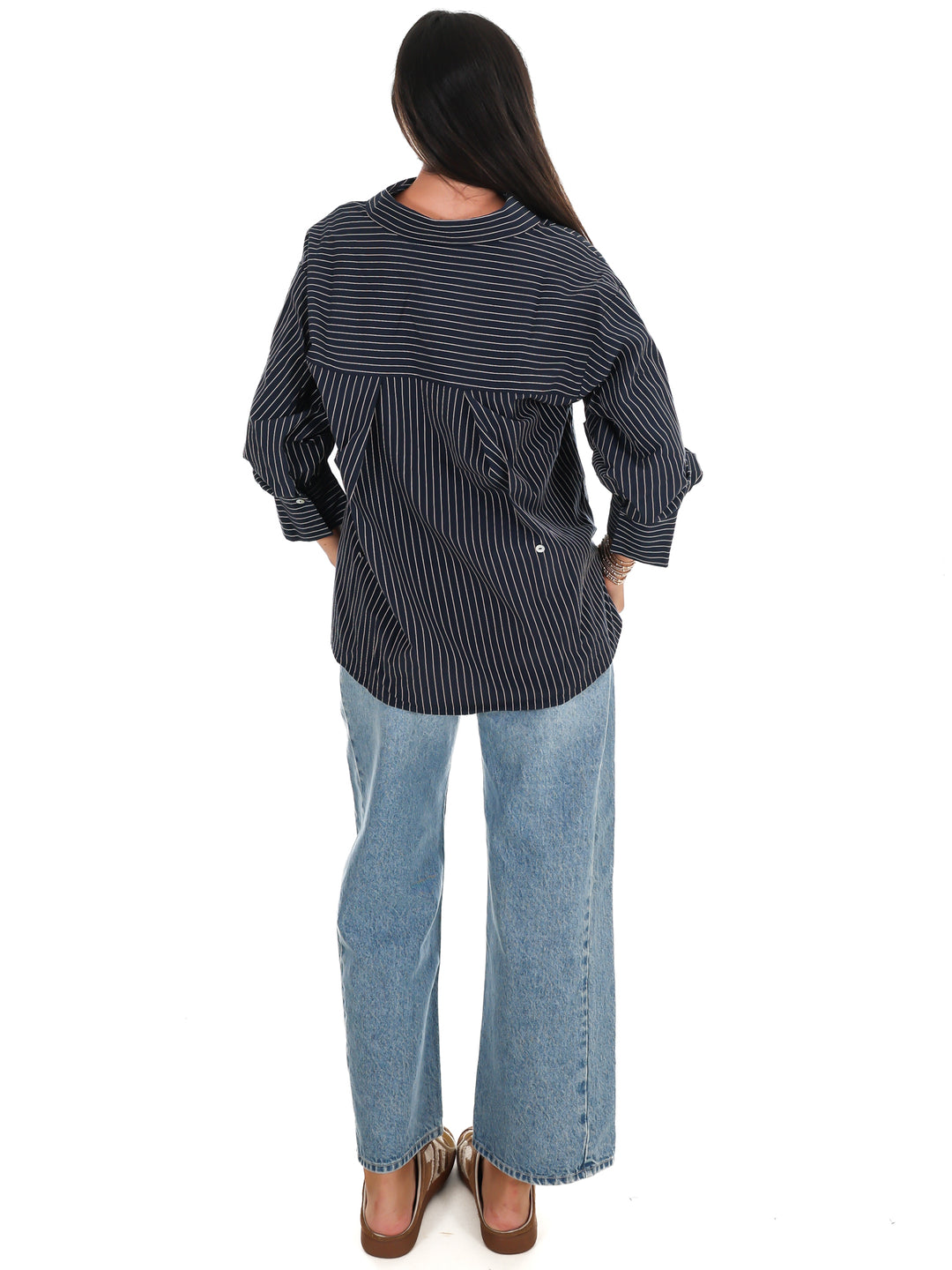 Fresh Outlook Stripe Button Up Top