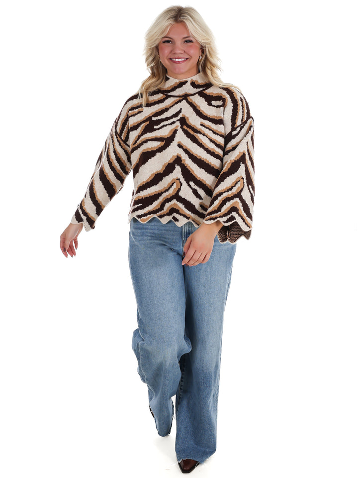 Wild About You Zebra Sweater
