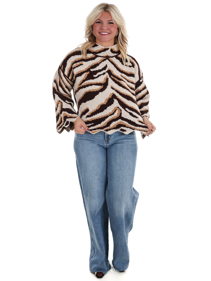 Wild About You Zebra Sweater