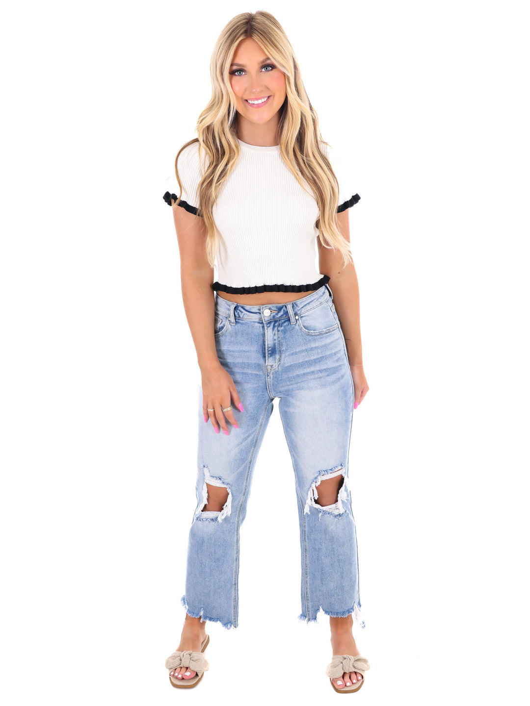 Love Like This Ruffle Crop Top