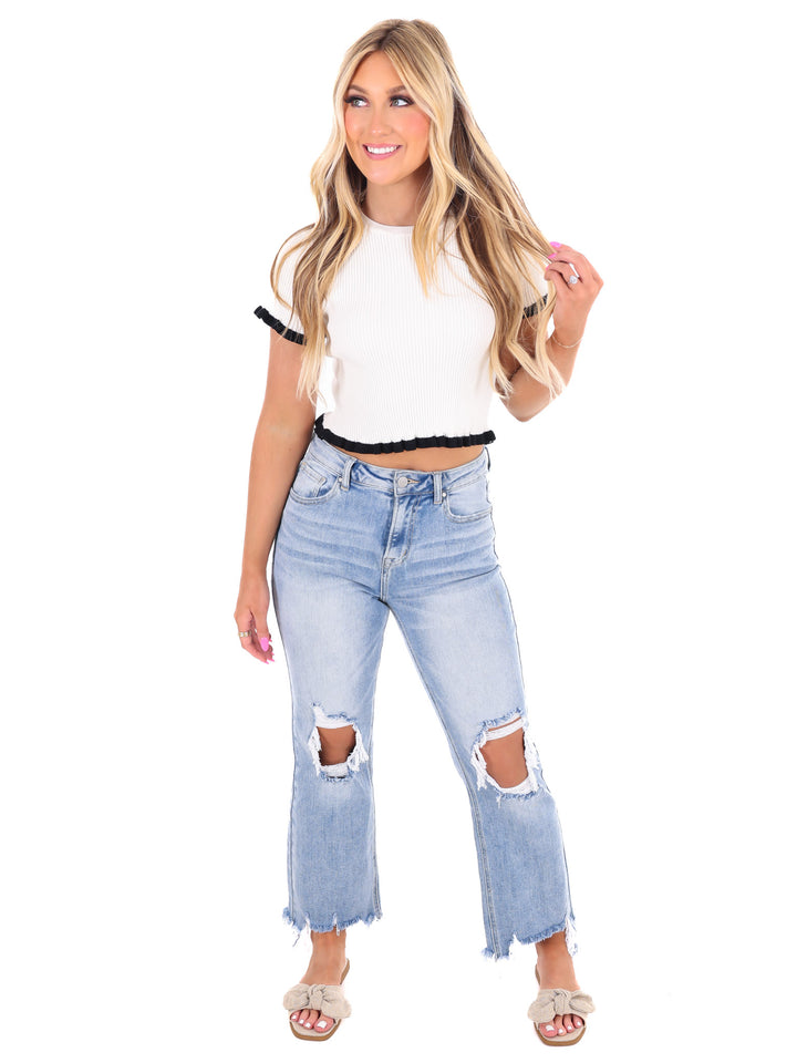 Love Like This Ruffle Crop Top