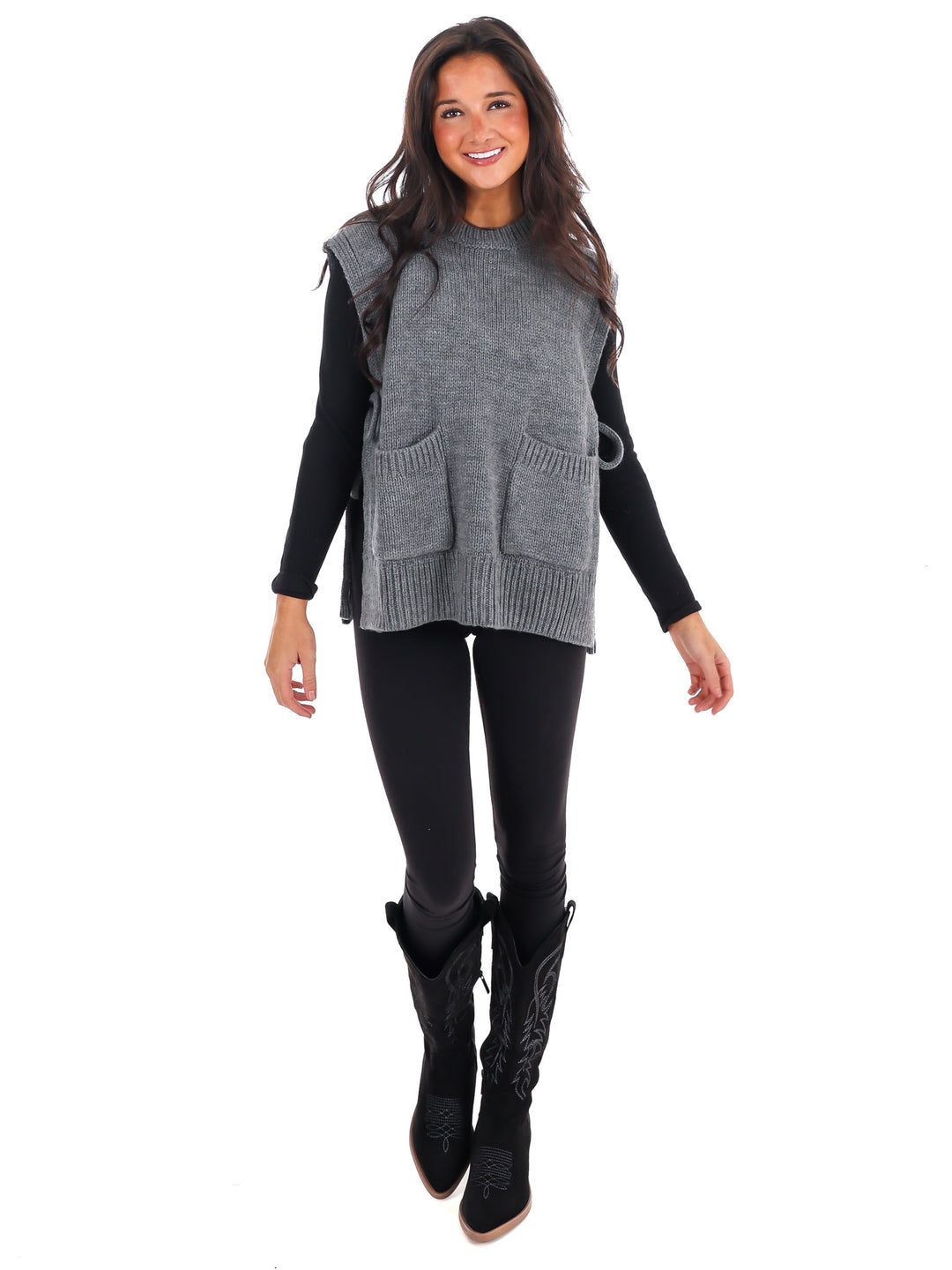Swept Away Side Tie Sweater