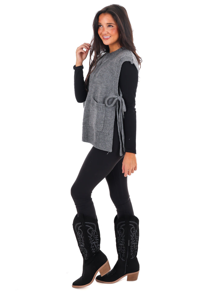 Swept Away Side Tie Sweater
