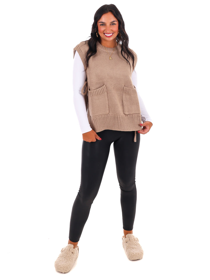 Swept Away Side Tie Sweater