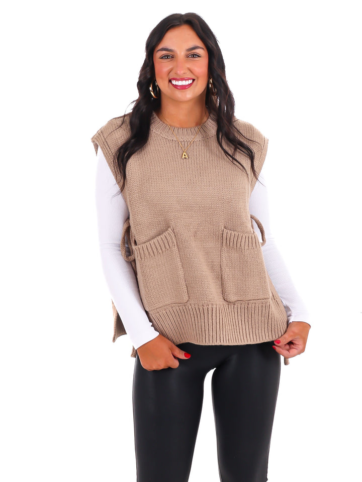 Swept Away Side Tie Sweater