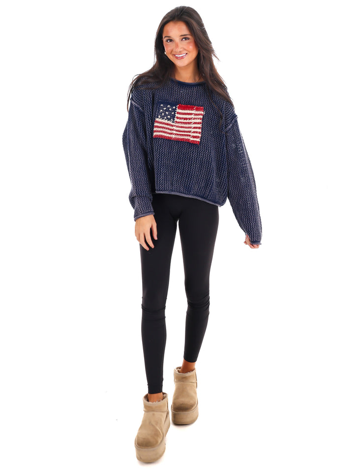 Stars & Threads Flag Sweater