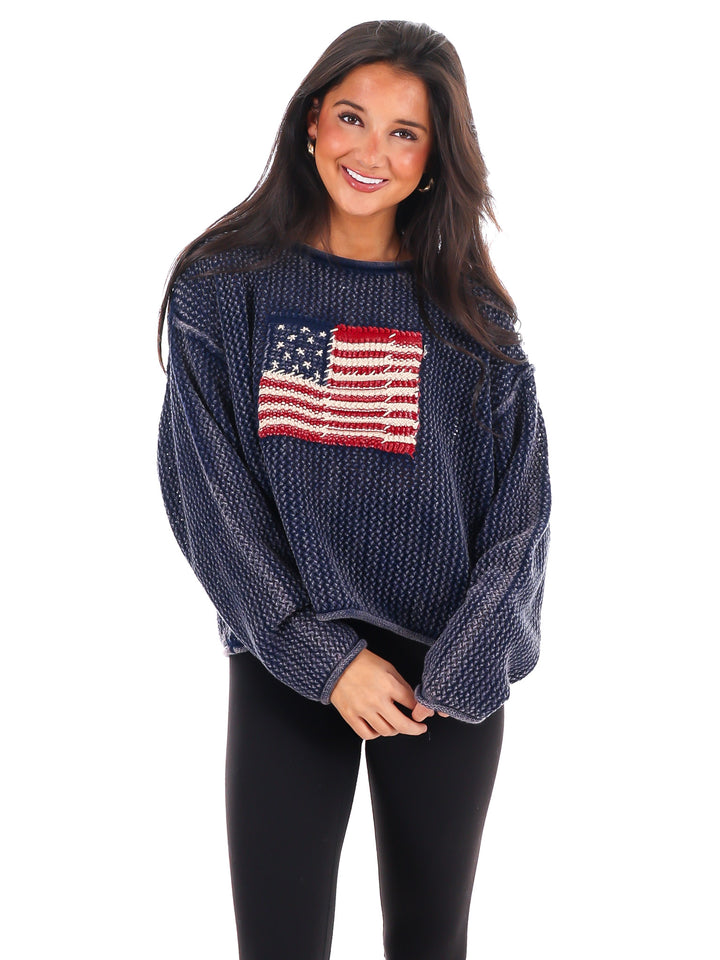 Stars & Threads Flag Sweater